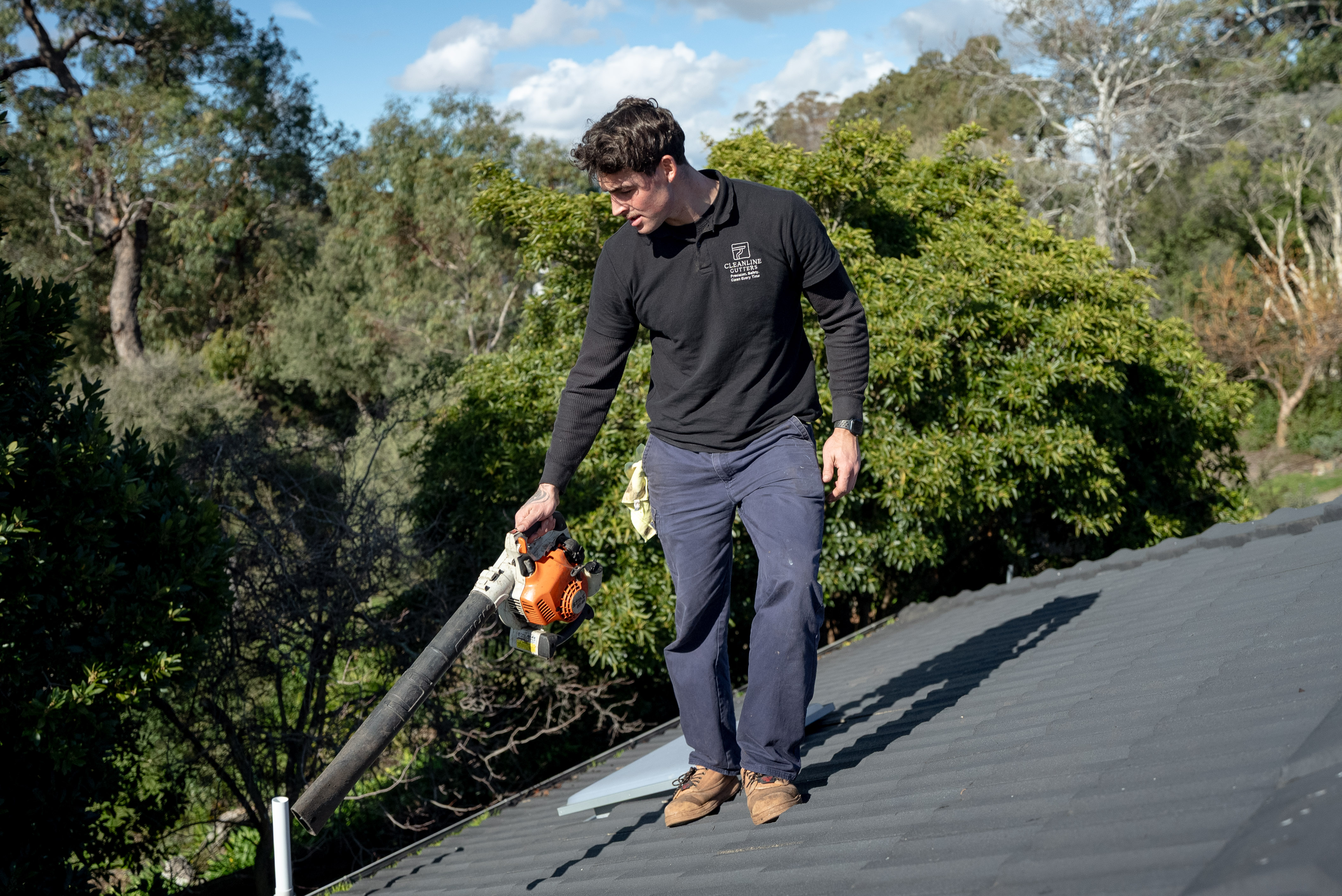Cleanline gutter cleaning job