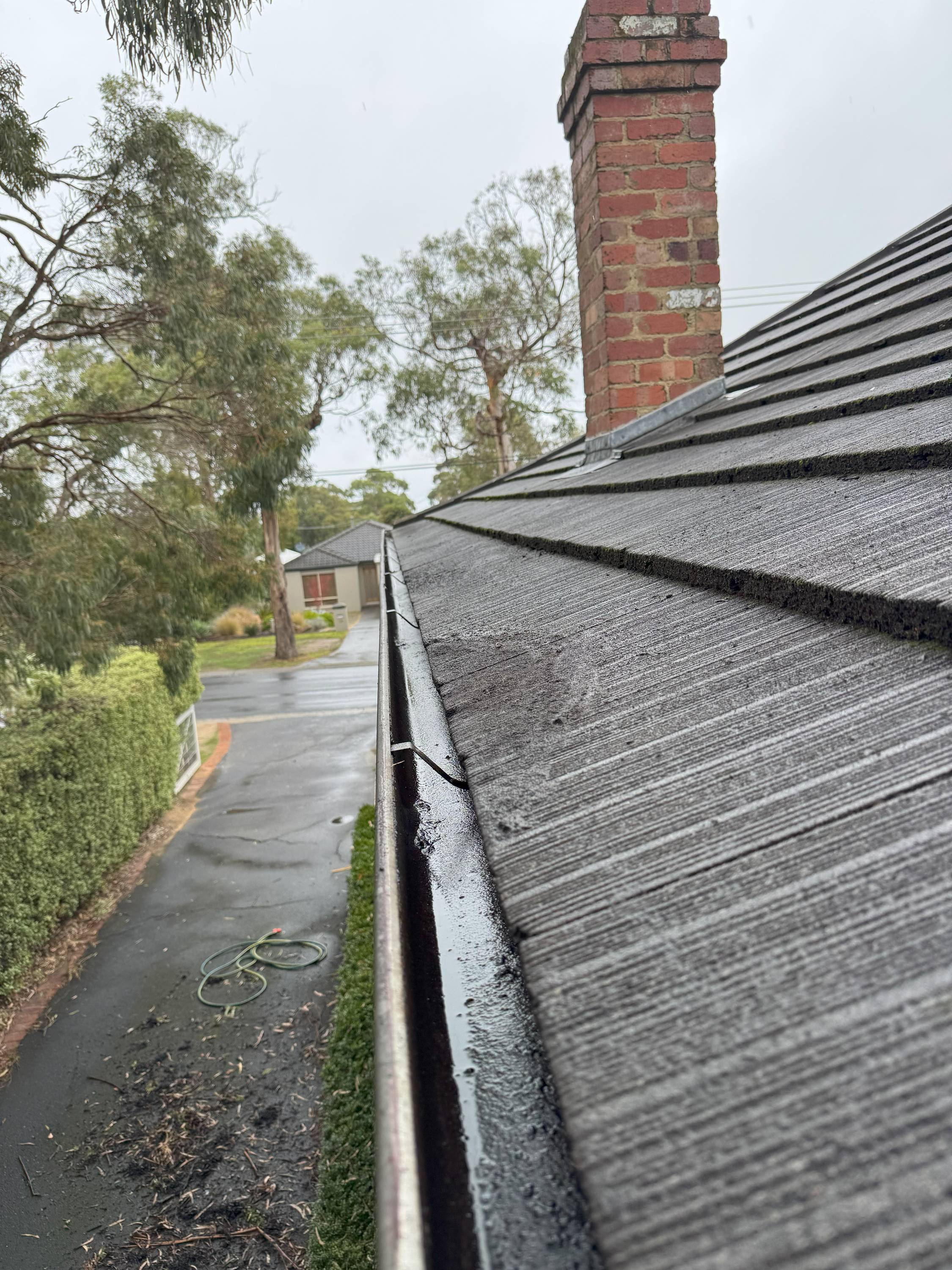 Rainy day gutter clean