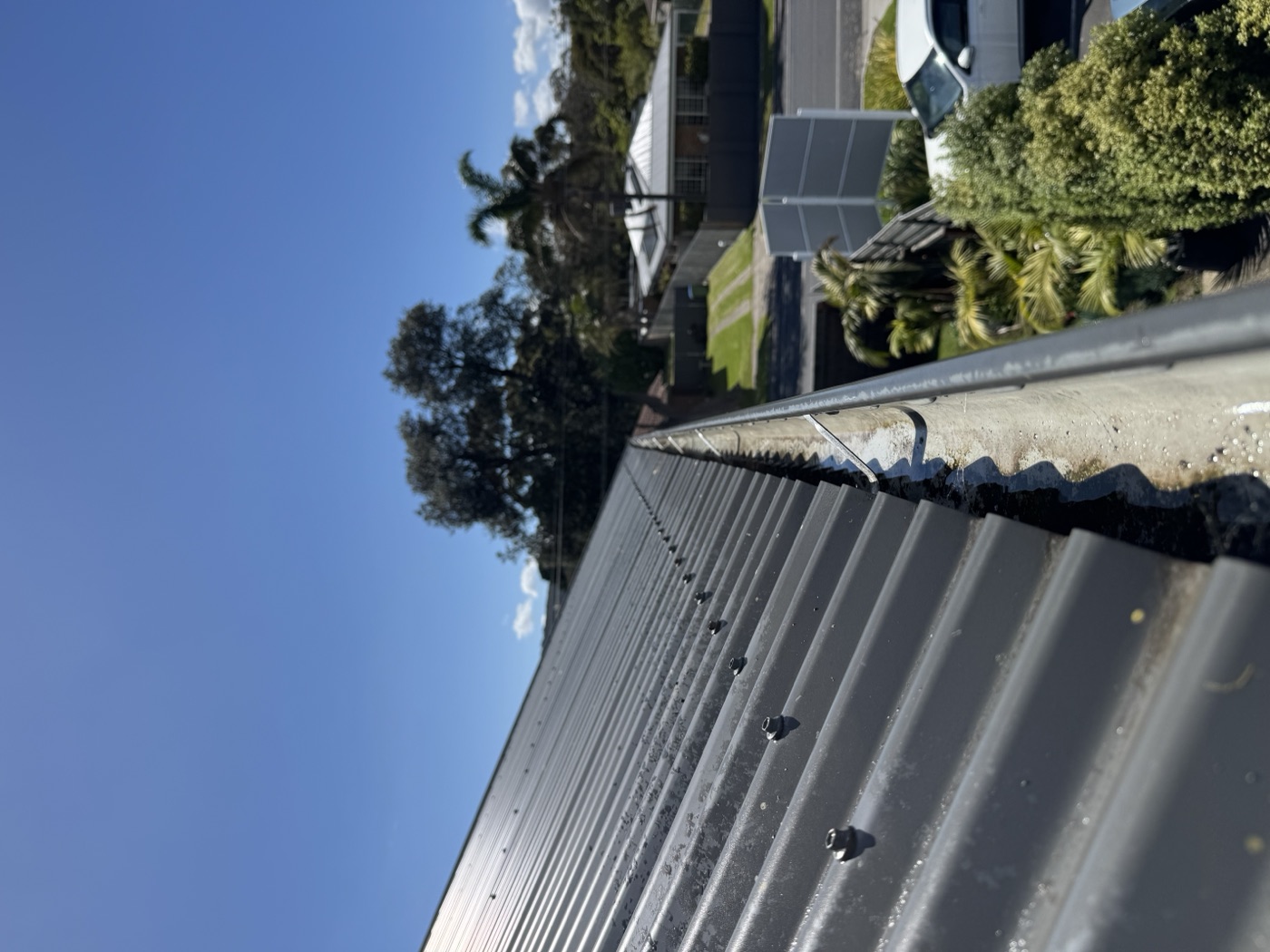 Guard running full length of colorbond roofline